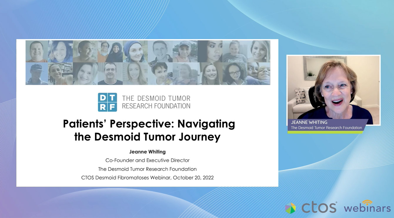 Dtrf Exec. Dir. Presents At Ctos Webinar On Desmoid Tumors, The Ctos 